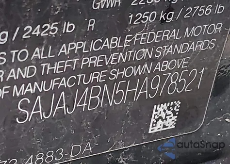 2017 Jaguar Xe 20D Premium from USA, damaged, VIN SAJAJ4BN5HA978521